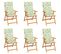 Chaises De Jardin 6 PCs Avec Coussins À Motif De Feuilles Teck