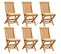 Chaises De Jardin Avec Coussins Crème 6 PCs Bois De Teck Massif