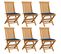 Chaises De Jardin Avec Coussins Bleu Royal 6 PCs Bois De Teck