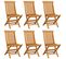 Chaises De Jardin Avec Coussins Bleu Clair 6 PCs Bois De Teck