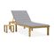 Chaise Longue De Jardin Avec Table Et Coussin Pin Imprégné