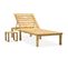 Chaise Longue De Jardin Avec Table Et Coussin Pin Imprégné