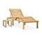 Chaise Longue De Jardin Avec Table Et Coussin Pin Imprégné