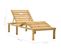 Chaise Longue De Jardin Avec Table Et Coussin Pin Imprégné