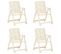 Chaises De Jardin 4 PCs Plastique Blanc