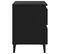 Table De Chevet Noir 40x35x50 Cm Aggloméré