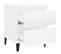 Tables De Chevet 2 PCs Blanc Brillant 40x35x50 Cm Aggloméré