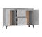 Buffet Gris Béton 104x35x70 Cm Aggloméré