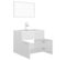 Ensemble Meuble Vasque 60 x 38,5 x 46 Cm - Vasque + Miroir + Robinet - Blanc