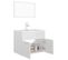 Ensemble Meuble Vasque 60 x 38,5 x 46 Cm - Vasque + Miroir + Robinet - Blanc