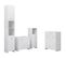 Ensemble De Meubles De Salle De Bain 4 PCs Blanc Brillant