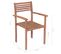 Chaises De Jardin Empilables 6 PCs Bois De Teck Solide