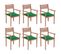 Chaises De Jardin Empilables Avec Coussins 6 PCs Teck Solide