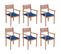 Chaises De Jardin Empilables Avec Coussins 6 PCs Teck Solide