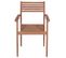 Chaises De Jardin Empilables 8 PCs Bois De Teck Solide