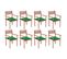 Chaises De Jardin Empilables Avec Coussins 8 PCs Teck Solide