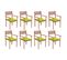 Chaises De Jardin Empilables Avec Coussins 8 PCs Teck Solide