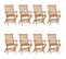 Chaises De Jardin 8 PCs Bois De Teck Massif