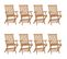 Chaises De Jardin 8 PCs Bois De Teck Massif