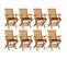 Chaises De Jardin Avec Coussins Bordeaux 8 PCs Teck Massif