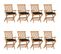 Chaises De Jardin Avec Coussins Noir 8 PCs Bois De Teck Massif