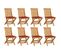 Chaises De Jardin Avec Coussins Rouge 8 PCs Bois De Teck Massif