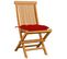 Chaises De Jardin Avec Coussins Rouge 8 PCs Bois De Teck Massif