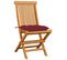 Chaises De Jardin Avec Coussins Bordeaux 8 PCs Teck Massif