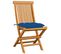 Chaises De Jardin Avec Coussins Bleu 8 PCs Bois De Teck Massif