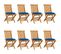 Chaises De Jardin Avec Coussins Bleu 8 PCs Bois De Teck Massif