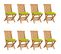 Chaises De Jardin Avec Coussins Vert Vif 8 PCs Teck Massif