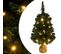 Sapin De Noël Artificiel Pré-éclairé Et Supports Vert 90 Cm Pvc