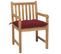 Chaises De Jardin 8 PCs Avec Coussins Bordeaux Teck Solide