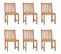 Chaises De Jardin 6 PCs Bois De Teck Solide