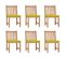 Chaises De Jardin 6 PCs Avec Coussins Bois De Teck Massif