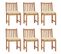 Chaises De Jardin 6 PCs Avec Coussins Bois De Teck Massif