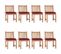 Chaises De Jardin 8 PCs Avec Coussins Bois De Teck Massif