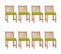 Chaises De Jardin 8 PCs Avec Coussins Bois De Teck Massif