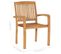 Chaises De Jardin Empilables 6 PCs Bois De Teck Solide