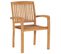 Chaises De Jardin Empilables 8 PCs Bois De Teck Solide