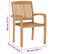 Chaises De Jardin Empilables 8 PCs Bois De Teck Solide