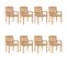 Chaises De Jardin Empilables Avec Coussins 8 PCs Teck Solide