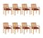 Chaises De Jardin Empilables Avec Coussins 8 PCs Teck Solide