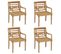 Chaises Batavia Avec Coussins 4 PCs Bois De Teck Solide