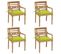 Chaises Batavia Avec Coussins 4 PCs Bois De Teck Solide