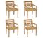 Chaises Batavia Avec Coussins 4 PCs Bois De Teck Solide