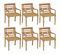 Chaises Batavia Avec Coussins 6 PCs Bois De Teck Solide