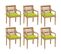 Chaises Batavia Avec Coussins 6 PCs Bois De Teck Solide