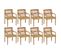 Chaises Batavia Avec Coussins 8 PCs Bois De Teck Solide