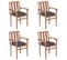 Chaises De Jardin Empilables Avec Coussins 4 PCs Teck Solide